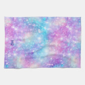 Schöne farbenfrohe glitzernde irisierende Hintergr Geschirrtuch (Horizontal)