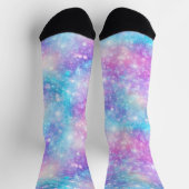 Schöne farbenfrohe glitzernde irisierende Hintergr Socken (Oben)