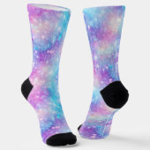 Schöne farbenfrohe glitzernde irisierende Hintergr Socken (Gewinkelt)