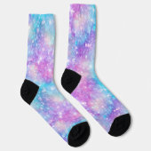 Schöne farbenfrohe glitzernde irisierende Hintergr Socken (Rechts)