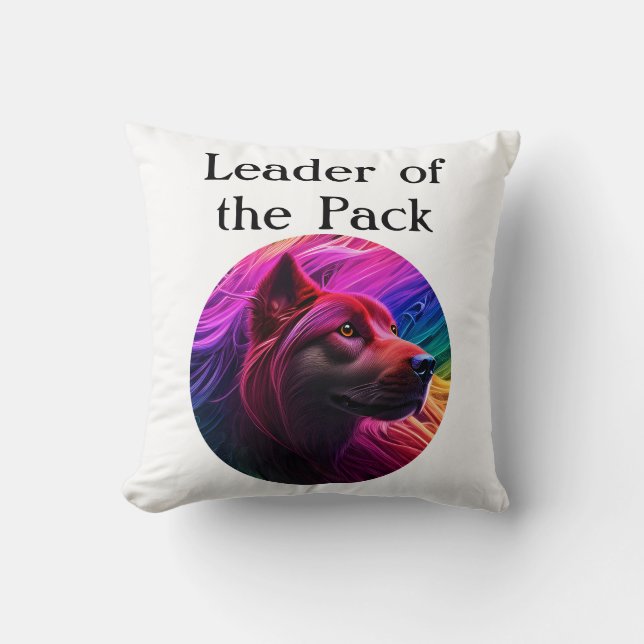 Schöne, farbenfrohe Hunde Kunst Kissen (Vorderseite)