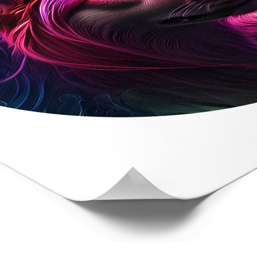 Schöne, farbenfrohe Hunde Kunst Poster (Ecke)