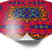 Schöne farbenfrohe Kaleidoskop Fotodruck (Ecke)