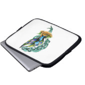 Schöne farbenfrohe keltische Fee Laptopschutzhülle (Vorne Knopf)