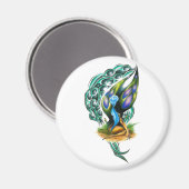 Schöne farbenfrohe keltische Fee Magnet (Vorderseite/Rückseite)