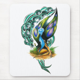Schöne farbenfrohe keltische Fee Mousepad