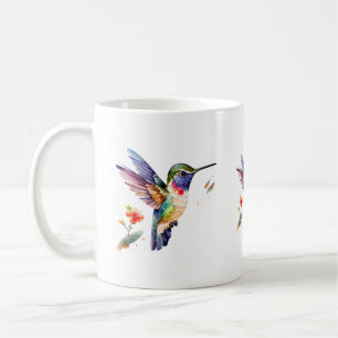 Schöne farbenfrohe Kolibri-Illustration Kaffeetasse