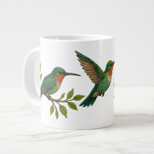 Schöne farbenfrohe Kolibris Jumbo-Tasse