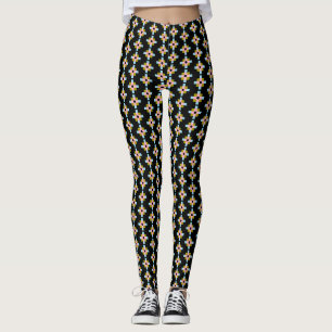 Schöne farbenfrohe Kreuz-Geometrie-Muster Leggings