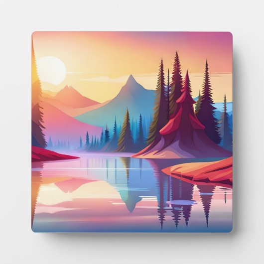 Schöne farbenfrohe Landschaft Fotoplatte (Vorderseite)