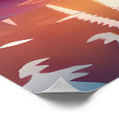 Schöne farbenfrohe Landschaft Poster (Ecke)