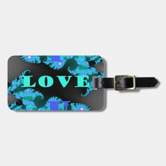Schöne farbenfrohe Love Universum Vektordesign Kun Gepäckanhänger (Vorderseite horizontal)