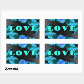 Schöne farbenfrohe Love Universum Vektordesign Kun Rechteckiger Aufkleber (Blatt)