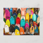 Schöne, farbenfrohe marokkanische Hausschuhe Postkarte (Vorderseite)