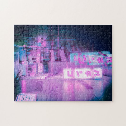 Schöne farbenfrohe Neonzeichen in Tokio, Japan Puzzle (Horizontal)