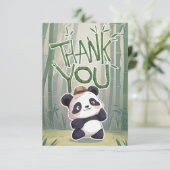 Schöne farbenfrohe Panda Dankeskarte (Stehend Vorderseite)