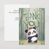 Schöne farbenfrohe Panda Dankeskarte (Vorne/Hinten)