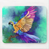 Schöne farbenfrohe Parrot Mouse Pad Mousepad (Vorne)
