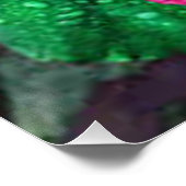 Schöne farbenfrohe Rainbow-Rose Poster (Ecke)