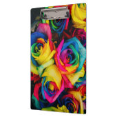 Schöne farbenfrohe Rose Klemmbrett (Links)