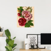 Schöne farbenfrohe Rose Poster (Heimbüro)