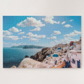Schöne farbenfrohe Santorini Puzzle (Horizontal)