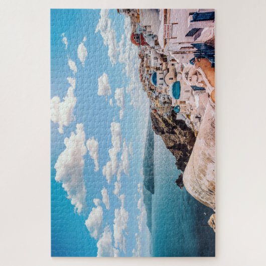 Schöne farbenfrohe Santorini Puzzle (Vertikal)