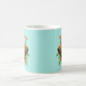 Schöne, farbenfrohe Schmetterlinge und Blüte der N Kaffeetasse (Mittel)
