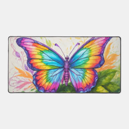 Schöne farbenfrohe schwebende Schmetterling-Doodle Schreibtischunterlage