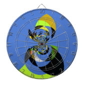 Schöne farbenfrohe Silhouette Illustrationen Dartscheibe (vorne)