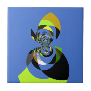 Schöne farbenfrohe Silhouette Illustrationen Fliese