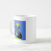 Schöne farbenfrohe Silhouette Illustrationen Kaffeetasse (Vorderseite Links)