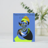 Schöne farbenfrohe Silhouette Illustrationen Postkarte (Stehend Vorderseite)