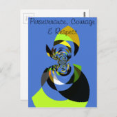 Schöne farbenfrohe Silhouette Illustrationen Postkarte (Vorne/Hinten)