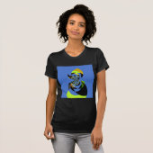 Schöne farbenfrohe Silhouette Illustrationen T-Shirt (Vorne ganz)
