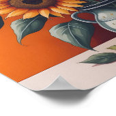 Schöne farbenfrohe Sonnenblume Poster (Ecke)