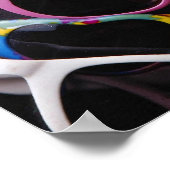 Schöne farbenfrohe Sonnenbrille Poster (Ecke)