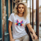 Schöne, farbenfrohe, stilisierte Butterfly T-Shirt