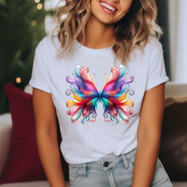 Schöne, farbenfrohe, stilisierte Butterfly T-Shirt