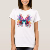 Schöne, farbenfrohe, stilisierte Butterfly T-Shirt (Vorderseite)