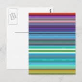 schöne farbenfrohe Streifen Postkarte (Vorne/Hinten)