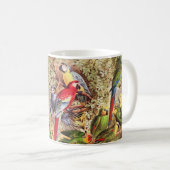 Schöne, farbenfrohe tropische Vogelparrots Kaffeetasse (VorderseiteRechts)