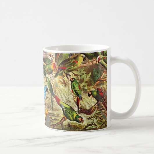 Schöne farbenfrohe tropische Vogelparrots Kaffeetasse (Rechts)