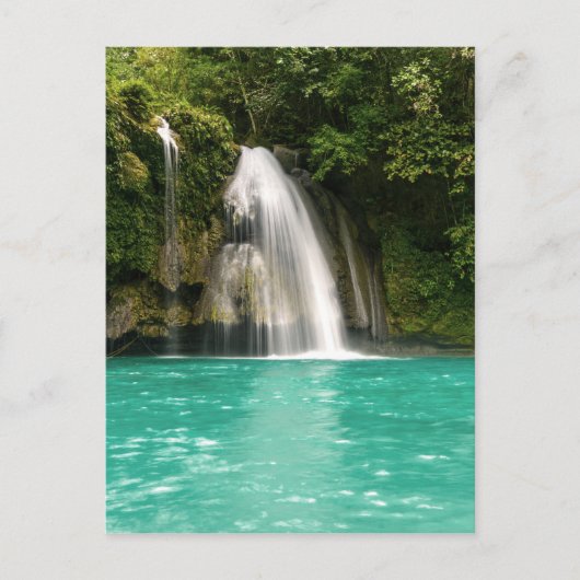 Schöne Farbenfrohe tropische Wasserfall Natur Postkarte (Vorderseite)