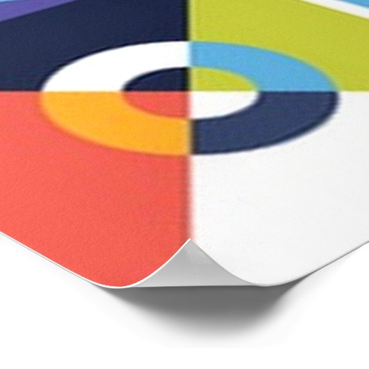 Schöne, farbenfrohe und einzigartige Abstrakte For Poster (Ecke)