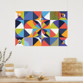 Schöne, farbenfrohe und einzigartige Abstrakte For Poster (Küche)