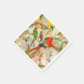 Schöne farbenfrohe Vintage tropische Vogelarten Serviette (Ecke)