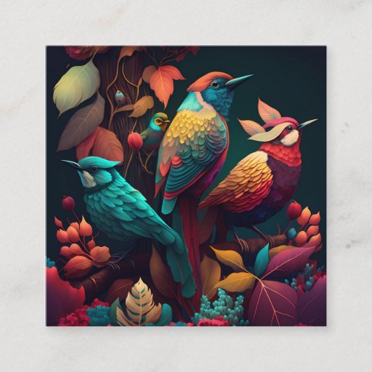 Schöne farbenfrohe Vogelschutzkarte Begleitkarte (Vorderseite)