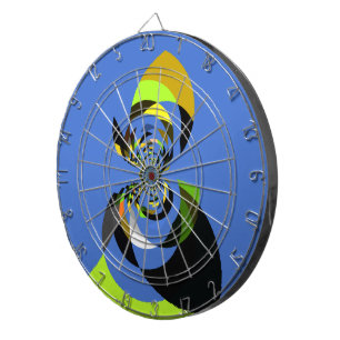 Schöne farbenfrohe weibliche Silhouette Illustrati Dartscheibe