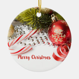 Schöne, farbenfrohe Weihnachtsdekoration Keramik Ornament